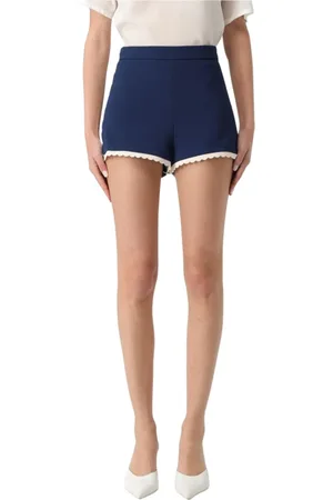 Elisabetta Franchi Dames, Korte broeken, Blauw, Maat: S