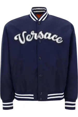 VERSACE Heren, Jassen, Blauw, Maat: M Nylon