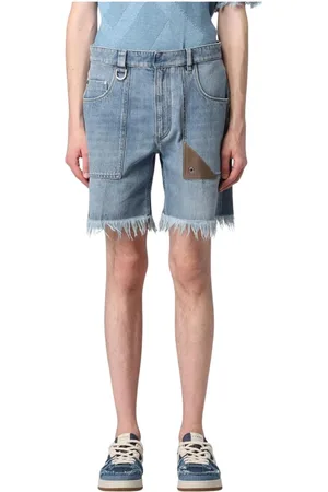 Fendi Heren, Korte broeken, Blauw, Maat: W33 Denim