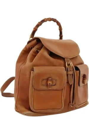Gucci Dames, Pre-owned, Bruin, Maat: ONE Size Leer
