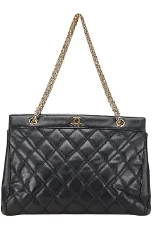 CHANEL Dames, Pre-owned, Zwart, Maat: ONE Size Leer
