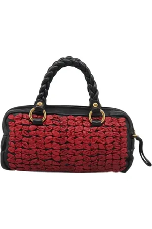 Miu Miu Dames, Pre-owned, Rood, Maat: ONE Size Leer