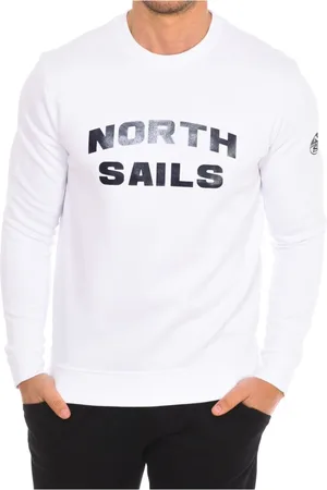 North Sails Heren, Sweatshirts & Hoodies, Wit, Maat: M Nylon