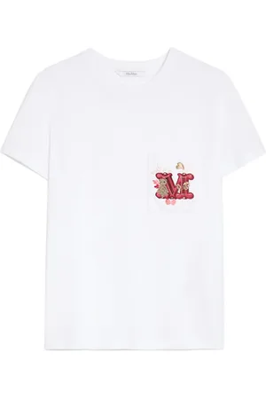 Max Mara Dames, Tops, Wit, Maat: M Katoen
