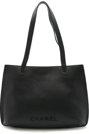 CHANEL Dames, Pre-owned, Zwart, Maat: ONE Size Leer