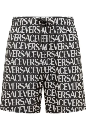 VERSACE Heren, Badkleding, Zwart, Maat: L
