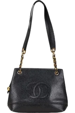 CHANEL Dames, Pre-owned, Zwart, Maat: ONE Size Leer