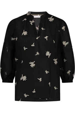 NUKUS Dames, Blouses & Shirts, Zwart, Maat: L