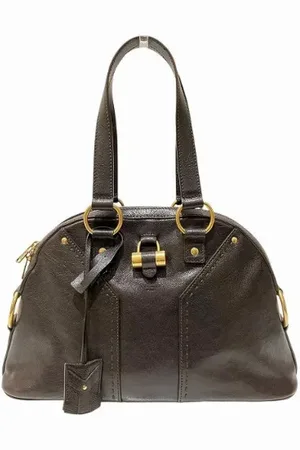 Saint Laurent Dames, Pre-owned, Bruin, Maat: ONE Size Leer