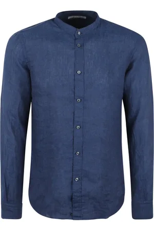 Brian Dales Heren, Overhemden, Blauw, Maat: XS Linnen