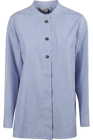 Max Mara Dames, Blouses & Shirts, Blauw, Maat: 3XS Katoen