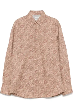 Brunello Cucinelli Heren, Overhemden, Bruin, Maat: XL Katoen