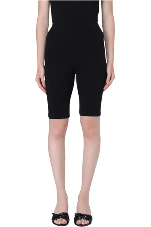 Balenciaga Dames, Korte broeken, Zwart, Maat: S Leer