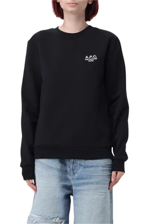 A.P.C. Dames, Sweatshirts & Hoodies, Zwart, Maat: L Katoen