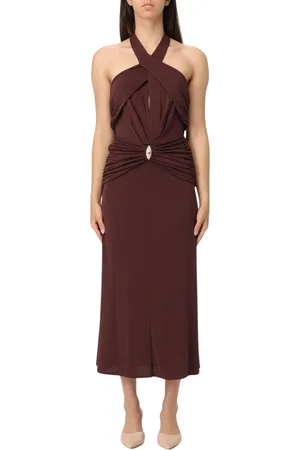 Elisabetta Franchi Dames, Jurken, Bruin, Maat: M