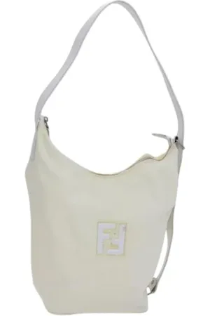 Fendi Dames, Pre-owned, Wit, Maat: ONE Size Nylon