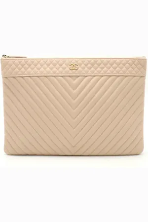 CHANEL Dames, Pre-owned, , Maat: ONE Size Leer