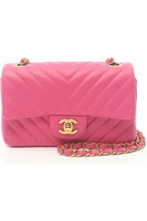 CHANEL Dames, Pre-owned, Roze, Maat: ONE Size Leer