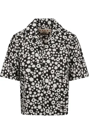 Marni Dames, Blouses & Shirts, Zwart, Maat: XS Katoen