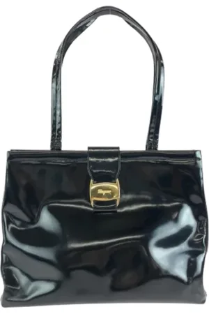 Salvatore Ferragamo Dames, Pre-owned, Zwart, Maat: ONE Size