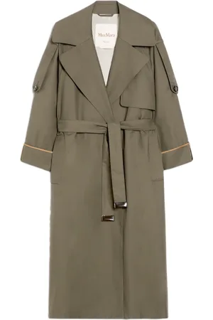 Max Mara Dames, Mantels, Groen, Maat: M Katoen