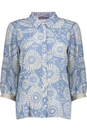 Geisha Dames, Blouses & Shirts, Blauw, Maat: L