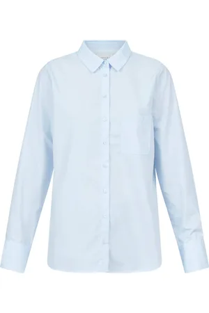 SisterS point Dames, Blouses & Shirts, Blauw, Maat: S