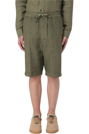 120% Lino Heren, Korte broeken, Groen, Maat: XL Linnen