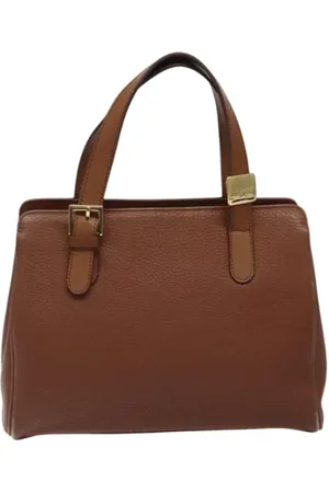 Burberry Dames, Pre-owned, Bruin, Maat: ONE Size Leer