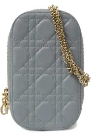 Dior Dames, Pre-owned, Blauw, Maat: ONE Size Leer
