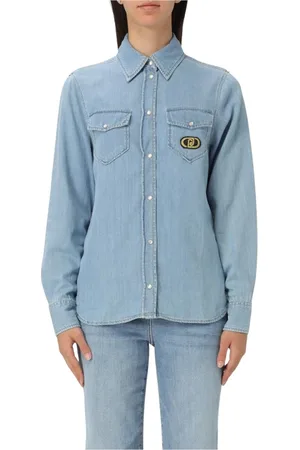 Liu Jo Dames, Blouses & Shirts, Blauw, Maat: S Denim