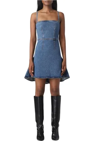 Alexander McQueen Dames, Jurken, Blauw, Maat: S Denim
