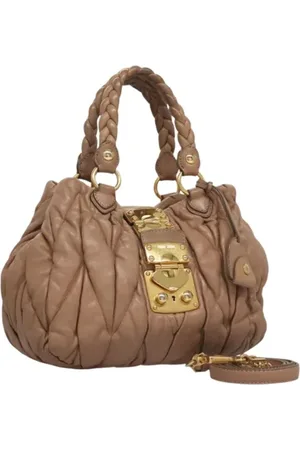Miu Miu Dames, Pre-owned, , Maat: ONE Size Leer