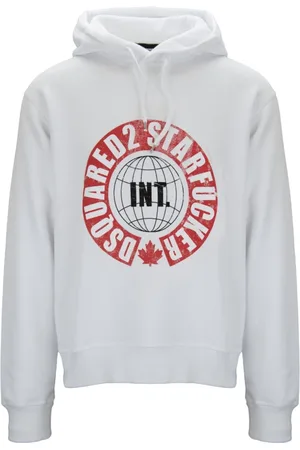 Dsquared2 Heren, Sweatshirts & Hoodies, Wit, Maat: M Katoen