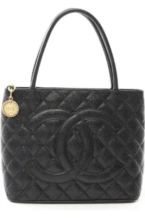 CHANEL Dames, Pre-owned, Zwart, Maat: ONE Size Leer