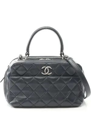 CHANEL Dames, Pre-owned, Blauw, Maat: ONE Size Leer