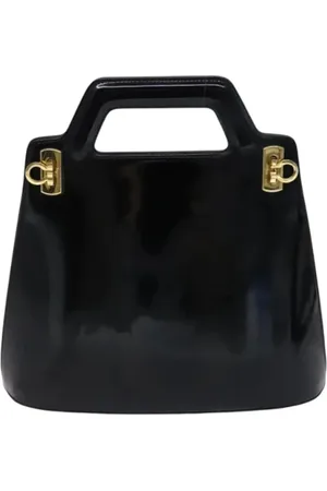 Salvatore Ferragamo Dames, Pre-owned, Zwart, Maat: ONE Size Leer