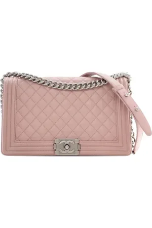 CHANEL Dames, Pre-owned, Roze, Maat: ONE Size Leer