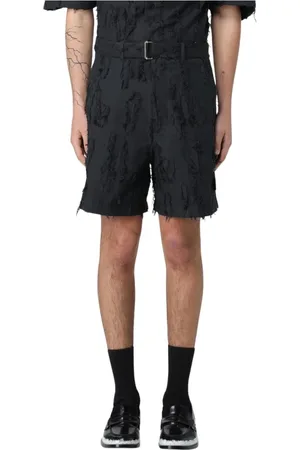 Msgm Heren, Korte broeken, Zwart, Maat: M Katoen