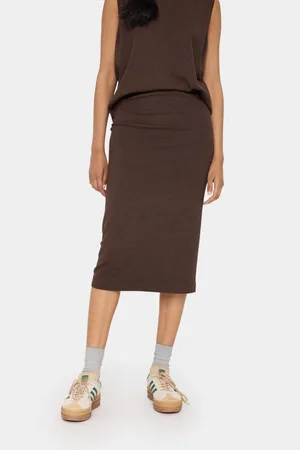 Saint Tropez Dames, Rokken, Bruin, Maat: S