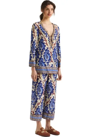 Maliparmi Dames, Blouses & Shirts, Blauw, Maat: XS Viscose