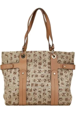 Salvatore Ferragamo Dames, Pre-owned, , Maat: ONE Size Leer