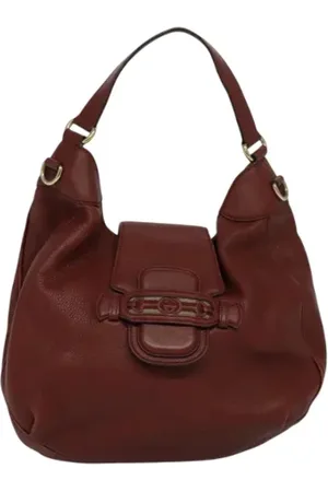 Gucci Dames, Pre-owned, Bruin, Maat: ONE Size Leer
