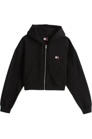Tommy Hilfiger Dames, Sweatshirts & Hoodies, Zwart, Maat: L Katoen