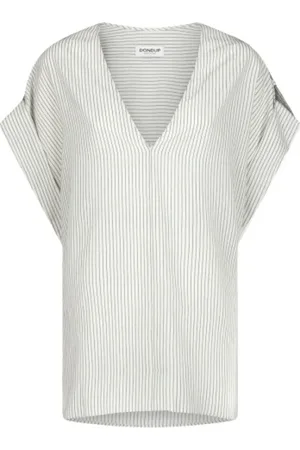 Dondup Dames, Blouses & Shirts, Wit, Maat: M Viscose
