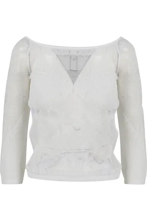 Alberta Ferretti Dames, Blouses & Shirts, Wit, Maat: 2XS Viscose