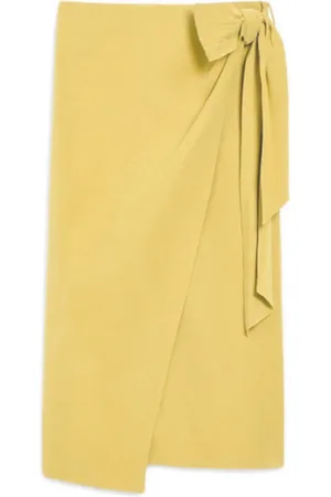 Max Mara Dames, Rokken, Geel, Maat: S Linnen