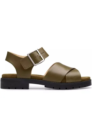 Clarks Dames, Schoenen, Groen, Maat: 37 1/2 EU Leer