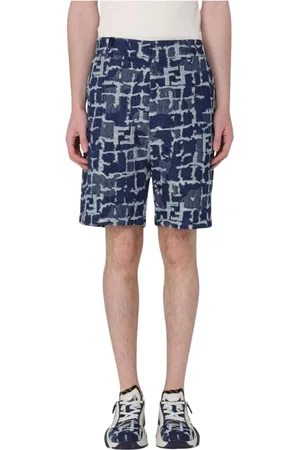 Fendi Heren, Korte broeken, Blauw, Maat: W31 Denim