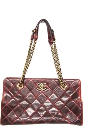 CHANEL Dames, Pre-owned, Bruin, Maat: ONE Size Leer